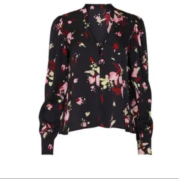 A.L.C. Rivera Top/ Blouse 100% Silk Size 4 - Picture 3 of 5